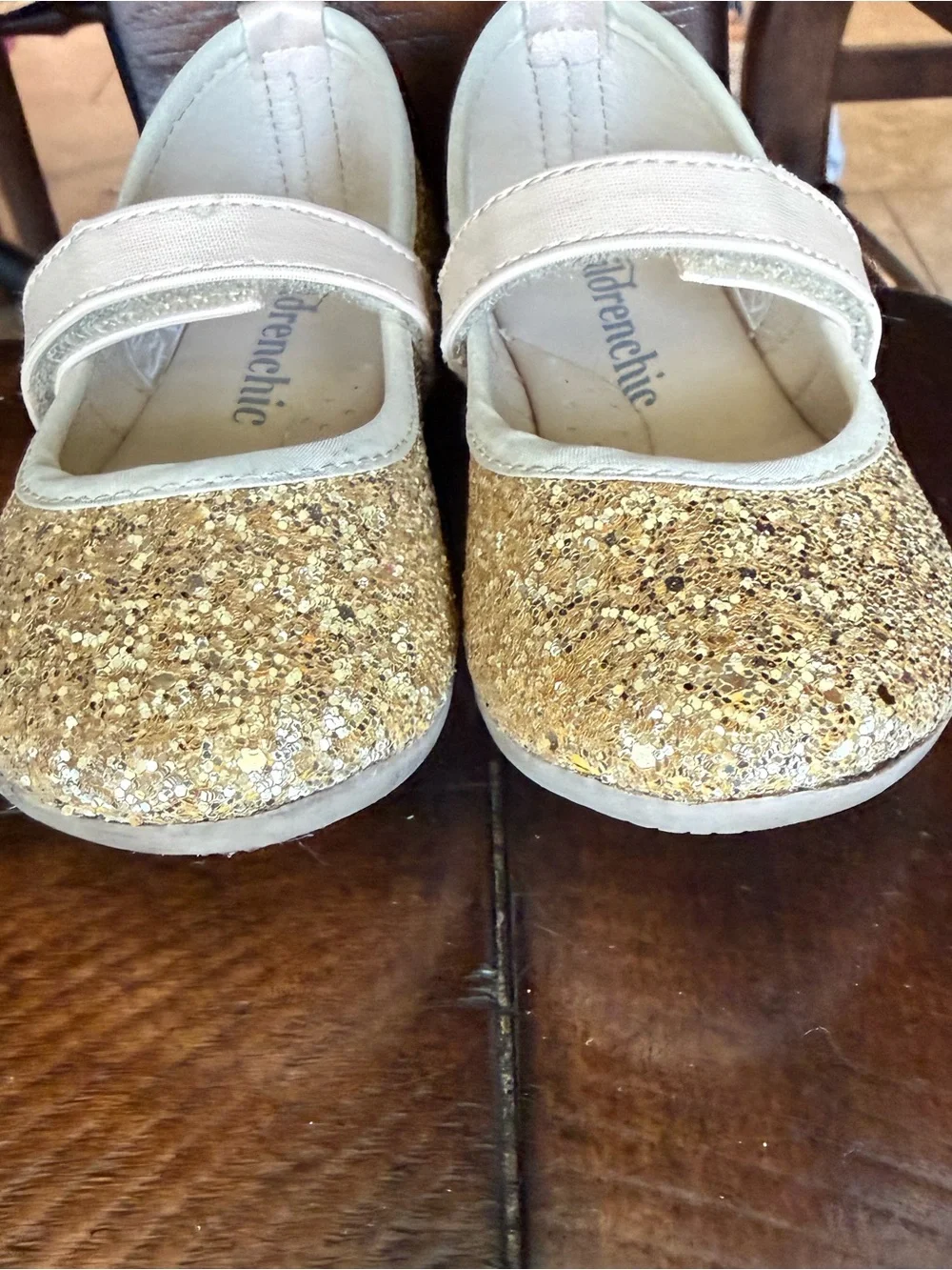 The Children's Place Gold Glitter Mary Jane Dress Shoes